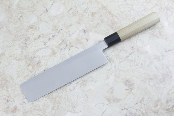 6.9 sun White Steel Kasumi Usuba #16, Traditional Handle w/ Inlay - 275 grams