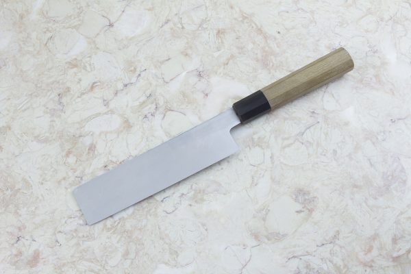 5.48 sun White Steel Kasumi Usuba #17, Traditional Handle w/ Inlay - 184 grams