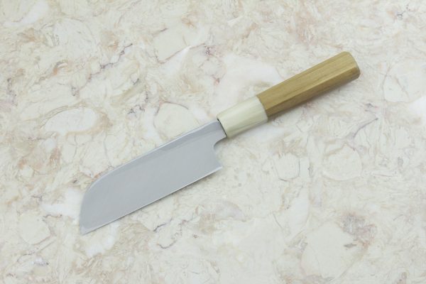 3.63 sun White Steel Kasumi Kamagata Usuba #5, Traditional Handle w/ Inlay - 96 grams