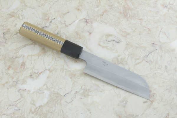 3.96 sun White Steel Kasumi Kamagata Usuba #9, Traditional Handle w/ Inlay - 114 grams