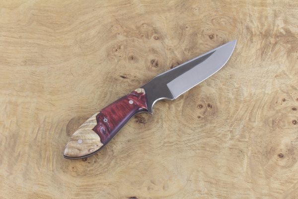 185mm Tombo Neck Knife, Forge Finish, Shokwood W/ Black Canvas Micarta - 80 Grams