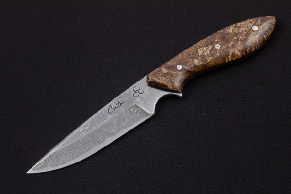 3.66" Carter #2663 White/Damascus Perfect Neck Knife