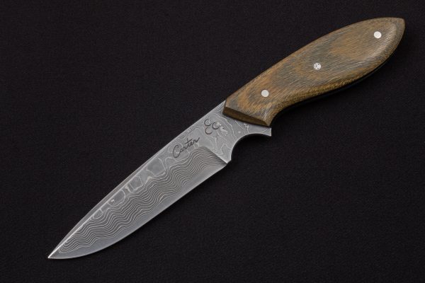 3.9" Carter #2708 White/Damascus Perfect Neck Knife